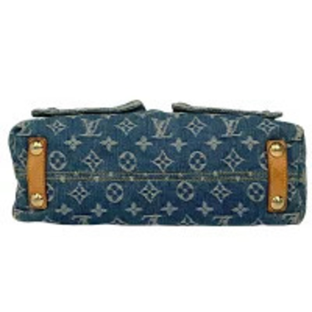 Louis Vuitton Baggy Shoulder Bag Hobo Handbag Monogram Denim Blue - Picture 5 of 7